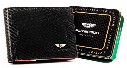 Elegancki, skórzany portfel męski z systemem RFID - Peterson Elegancki, skórzany portfel męski z systemem RFID - Peterson