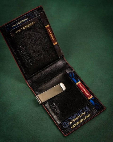 Elegancki, skórzany portfel męski z systemem RFID - Peterson Elegancki, skórzany portfel męski z systemem RFID - Peterson