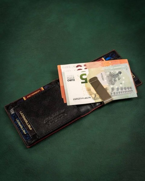 Elegancki, skórzany portfel męski z systemem RFID - Peterson Elegancki, skórzany portfel męski z systemem RFID - Peterson