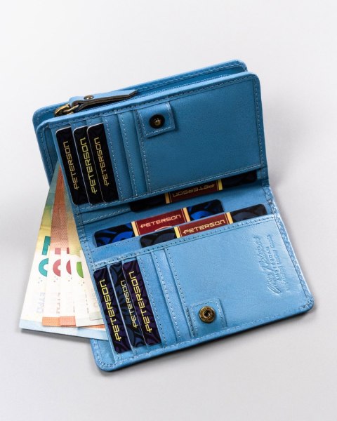 Duży, skórzany portfel damski z systemem RFID - Peterson Duży, skórzany portfel damski z systemem RFID - Peterson