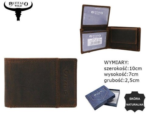 Mały, skórzany portfel męski bez zapięcia - Buffalo Wild Mały, skórzany portfel męski bez zapięcia - Buffalo Wild