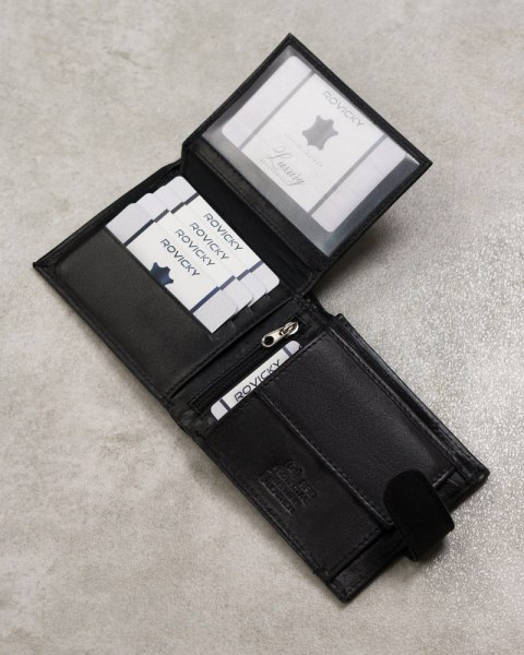 Portfel męski ze skóry bydlęcej z zabezpieczeniem RFID Protect - Always Wild Portfel męski ze skóry bydlęcej z zabezpieczeniem RFID Protect - Always Wild