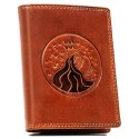 Duży, skórzany portfel męski z wytłoczonym znakiem zodiaku - Peterson