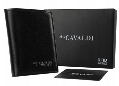 Portfel męski ze skóry naturalnej z systemem RFID - 4U Cavaldi Portfel męski ze skóry naturalnej z systemem RFID - 4U Cavaldi