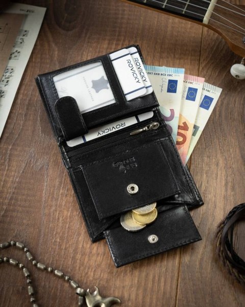 Portfel męski ze skóry naturalnej z systemem RFID - 4U Cavaldi Portfel męski ze skóry naturalnej z systemem RFID - 4U Cavaldi
