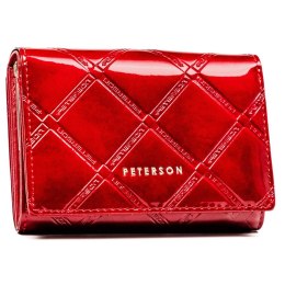 Skórzany portfel damski z systemem RFID - Peterson