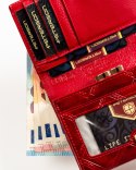 Skórzany portfel damski z systemem RFID - Peterson