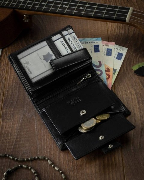 Skórzany portfel męski z systemem RFID - 4U Cavaldi Skórzany portfel męski z systemem RFID - 4U Cavaldi