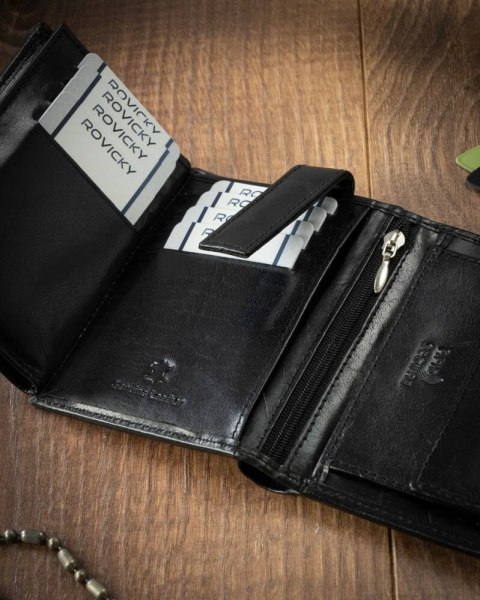 Skórzany portfel męski z systemem RFID - 4U Cavaldi Skórzany portfel męski z systemem RFID - 4U Cavaldi