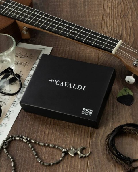 Skórzany portfel męski z systemem RFID - 4U Cavaldi Skórzany portfel męski z systemem RFID - 4U Cavaldi