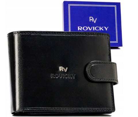 Duży, męski portfel ze skóry naturalnej - Rovicky Duży, męski portfel ze skóry naturalnej - Rovicky