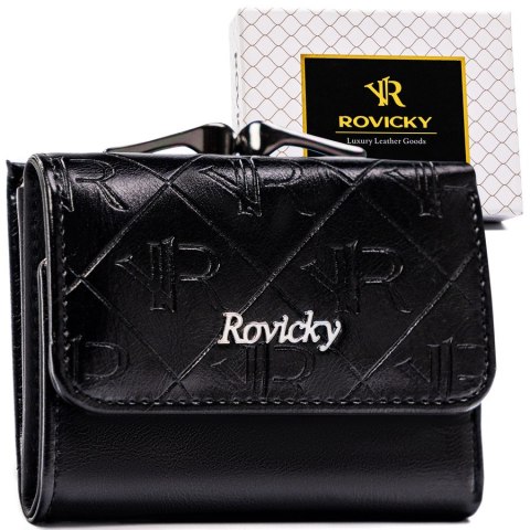 Elegancki, mały portfel damski ze skóry naturalnej i ekologicznej - Rovicky Elegancki, mały portfel damski ze skóry naturalnej i ekologicznej - Rovicky