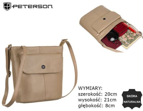 Listonoszka damska z licowej skóry naturalnej - Peterson Listonoszka damska z licowej skóry naturalnej - Peterson