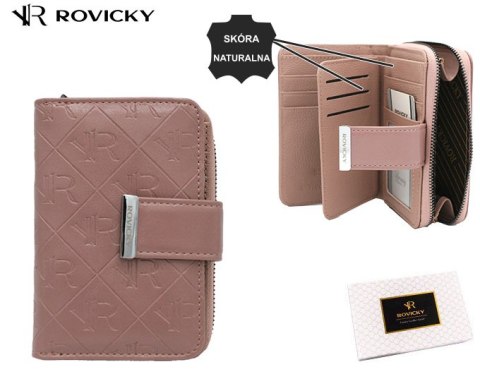 Portfel damski z tłoczonym monogramem - Rovicky Portfel damski z tłoczonym monogramem - Rovicky