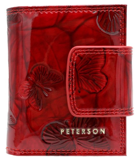 Skórzany portfel damski na zatrzask - Peterson Skórzany portfel damski na zatrzask - Peterson