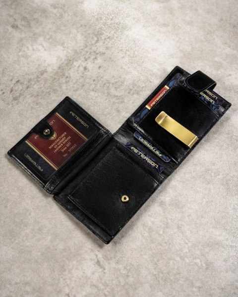 Zestaw prezentowy: skórzany portfel męski, etui i brelok - Peterson Zestaw prezentowy: skórzany portfel męski, etui i brelok - Peterson