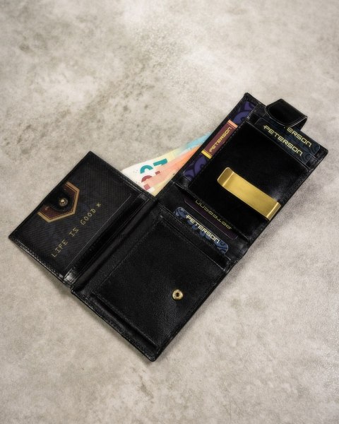 Zestaw prezentowy: skórzany portfel męski, etui i brelok - Peterson Zestaw prezentowy: skórzany portfel męski, etui i brelok - Peterson