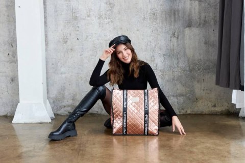 Duża torba damska z tkaniny syntetycznej - Peterson Duża torba damska z tkaniny syntetycznej - Peterson