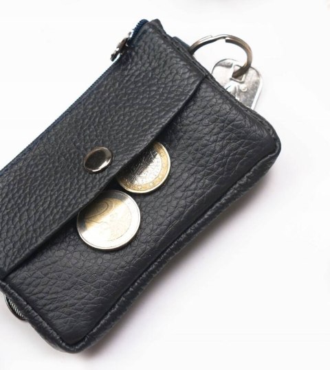 Skórzane, trójkomorowe etui na klucze Skórzane, trójkomorowe etui na klucze