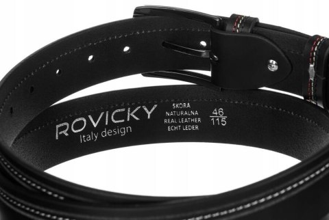 Skórzany, szeroki pasek męski - Rovicky Skórzany, szeroki pasek męski - Rovicky