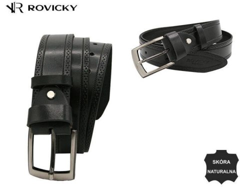Szeroki, skórzany pasek męski - Rovicky Szeroki, skórzany pasek męski - Rovicky