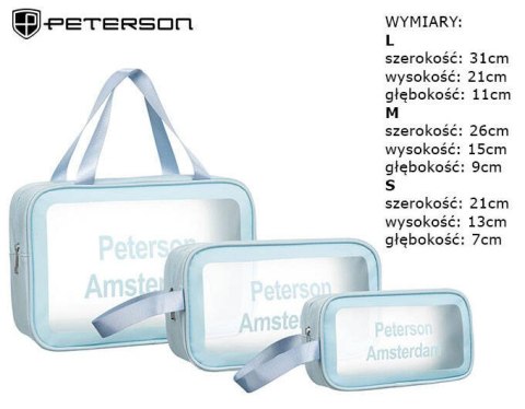 Zestaw trzech wodoodpornych kosmetyczek - Peterson Zestaw trzech wodoodpornych kosmetyczek - Peterson