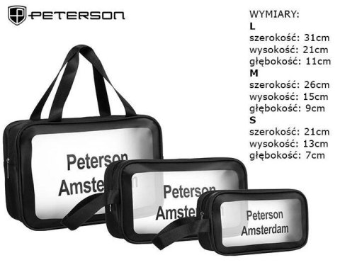 Zestaw trzech wodoodpornych kosmetyczek - Peterson Zestaw trzech wodoodpornych kosmetyczek - Peterson