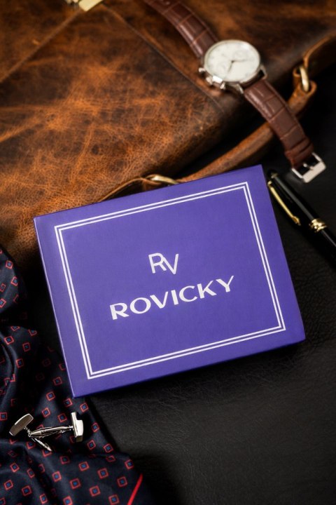 Klasyczny, skórzany portfel męski bez zapięcia - Rovicky Klasyczny, skórzany portfel męski bez zapięcia - Rovicky