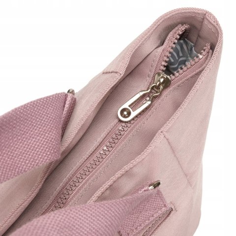 Nylonowy, pojemny shopper damski - Peterson Nylonowy, pojemny shopper damski - Peterson