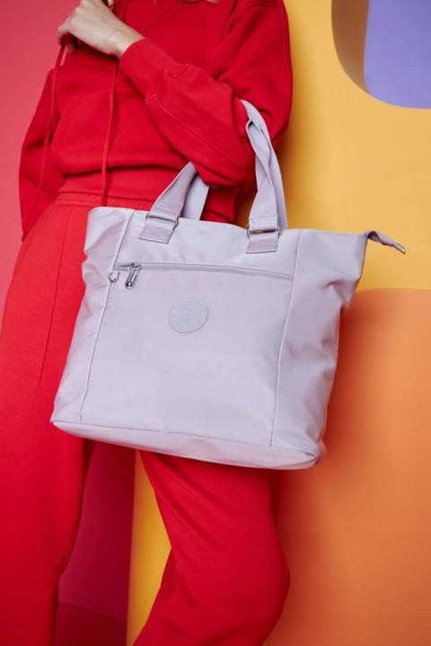 Nylonowy, pojemny shopper damski - Peterson Nylonowy, pojemny shopper damski - Peterson
