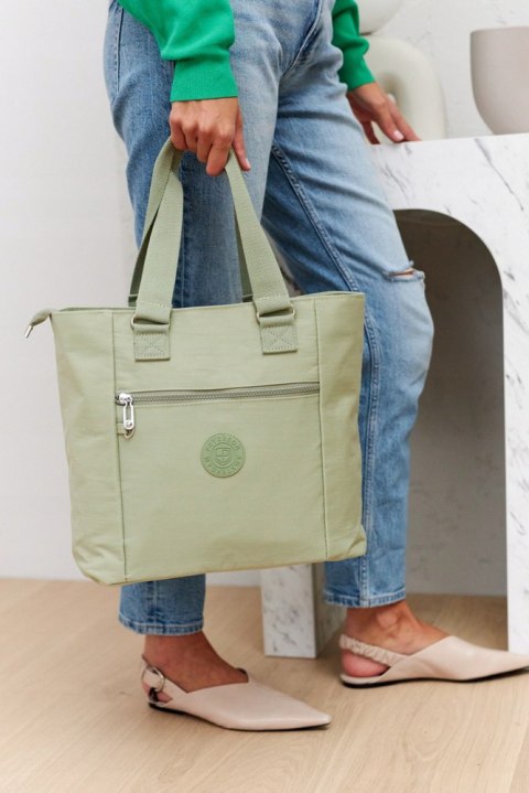 Nylonowy, pojemny shopper damski - Peterson Nylonowy, pojemny shopper damski - Peterson