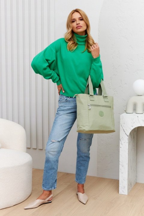 Nylonowy, pojemny shopper damski - Peterson Nylonowy, pojemny shopper damski - Peterson
