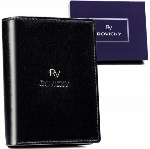 Rozbudowany portfel męski ze skóry naturalnej - Rovicky Rozbudowany portfel męski ze skóry naturalnej - Rovicky