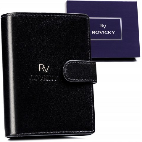 Rozbudowany portfel męski ze skóry naturalnej - Rovicky Rozbudowany portfel męski ze skóry naturalnej - Rovicky