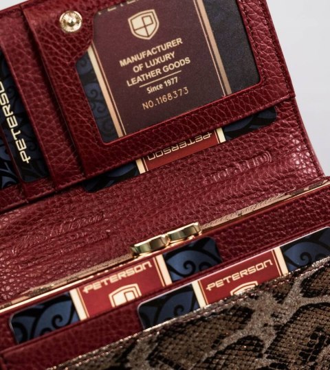 Skórzany, duży portfel damski z systemem RFID - Peterson Skórzany, duży portfel damski z systemem RFID - Peterson