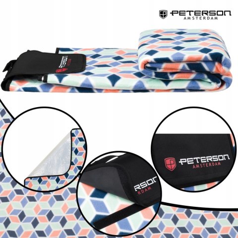 Materiałowy koc piknikowy z wodoodporną izolacją - Peterson Materiałowy koc piknikowy z wodoodporną izolacją - Peterson