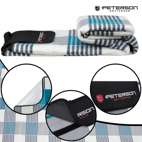 Materiałowy koc piknikowy z wodoodporną izolacją - Peterson Materiałowy koc piknikowy z wodoodporną izolacją - Peterson