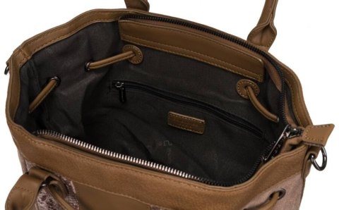 Torba damska ze skóry ekologicznej z motywem skóry węża - David Jones Torba damska ze skóry ekologicznej z motywem skóry węża - David Jones