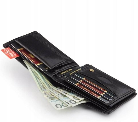 Skórzany, średni portfel męski z systemem RFID - Peterson Skórzany, średni portfel męski z systemem RFID - Peterson