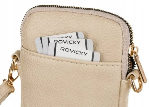 Torebko-portfel damski ze skóry ekologicznej - Rovicky Torebko-portfel damski ze skóry ekologicznej - Rovicky