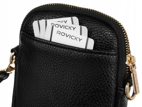 Torebko-portfel damski ze skóry ekologicznej - Rovicky Torebko-portfel damski ze skóry ekologicznej - Rovicky