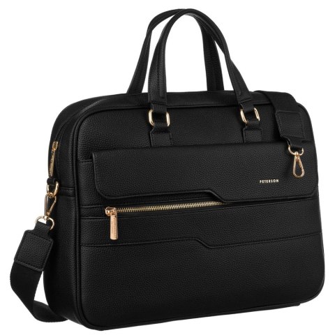 Torba damska na laptopa ze skóry ekologicznej - Peterson Torba damska na laptopa ze skóry ekologicznej - Peterson