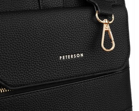 Torba damska na laptopa ze skóry ekologicznej - Peterson Torba damska na laptopa ze skóry ekologicznej - Peterson
