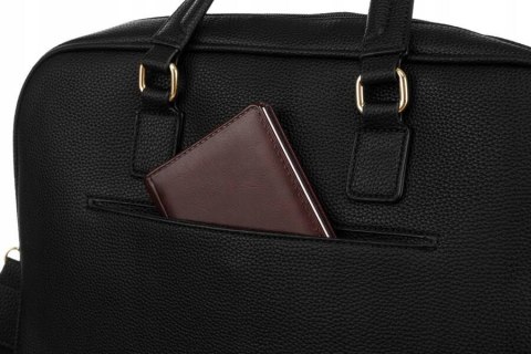 Torba damska na laptopa ze skóry ekologicznej - Peterson Torba damska na laptopa ze skóry ekologicznej - Peterson