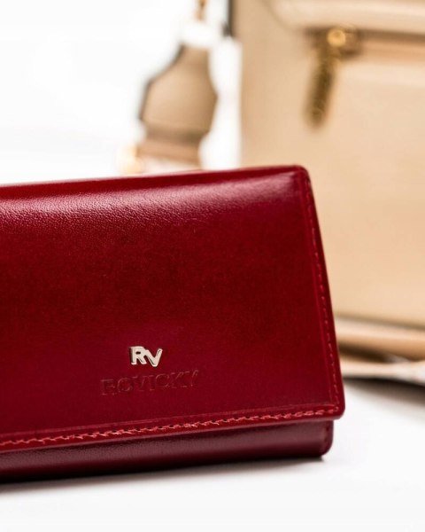 Klasyczny, skórzany portfel damski z systemem RFID - Rovicky Klasyczny, skórzany portfel damski z systemem RFID - Rovicky