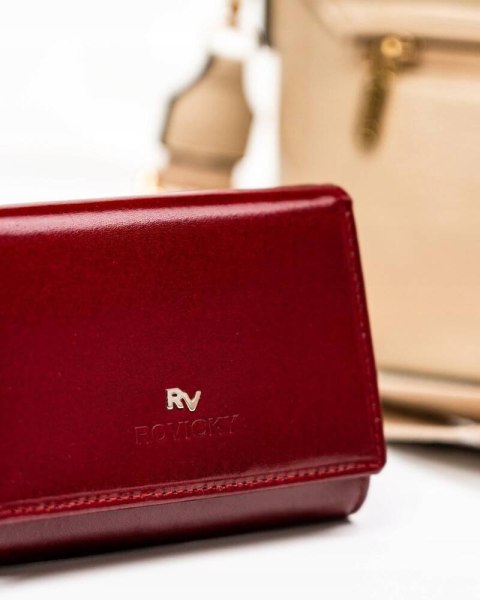 Skórzany, średni portfel damski z systemem RFID - Rovicky Skórzany, średni portfel damski z systemem RFID - Rovicky