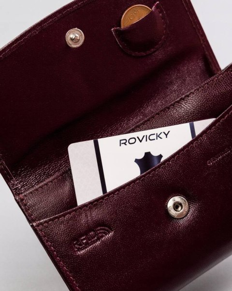 Elegancki portfel damski ze skóry naturalnej - Rovicky Elegancki portfel damski ze skóry naturalnej - Rovicky