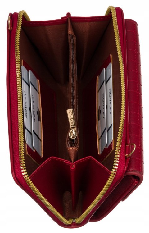 Elegancka mini torebka-portfel na długim, doczepianym pasku - 4U Cavaldi Elegancka mini torebka-portfel na długim, doczepianym pasku - 4U Cavaldi