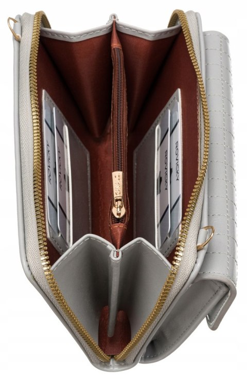 Elegancka mini torebka-portfel na długim, doczepianym pasku - 4U Cavaldi Elegancka mini torebka-portfel na długim, doczepianym pasku - 4U Cavaldi