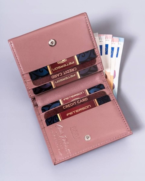 Mały, skórzany portfel damski z ochroną RFDI Protect - Peterson Mały, skórzany portfel damski z ochroną RFDI Protect - Peterson